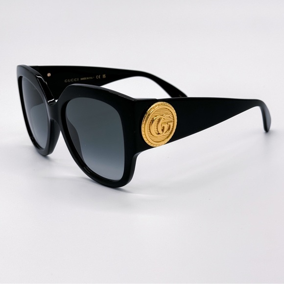 NEW GUCCI GG1407S 001 BLACK WOMEN OVERSIZED SUNGLASSES GUCCI - Picture 7 of 13